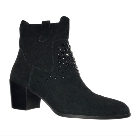 Anne Klein Guinn Embellish Stud Suede Bootie 7.5 - Picture 3 of 10